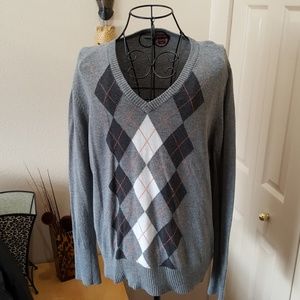 Plus Size Argyle Sweater